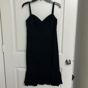 Express Black MIDI Dress with pleated bottom. Size 10.